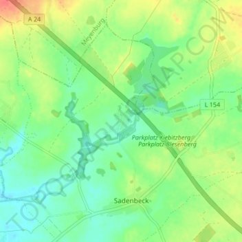 Mapa topográfico Kuckuck, altitud, relieve