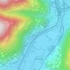 Mapa topográfico Lusanico, altitud, relieve