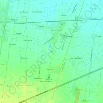 Mapa topográfico Logo, altitud, relieve