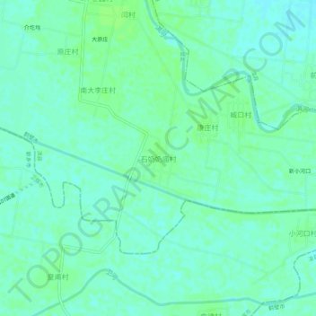 Mapa topográfico 石奶奶庙村, altitud, relieve