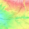 Mapa topográfico Kabanjahe, altitud, relieve