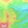 Mapa topográfico Cerro El Bijao, altitud, relieve