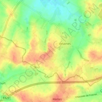 Mapa topográfico Laie, altitud, relieve