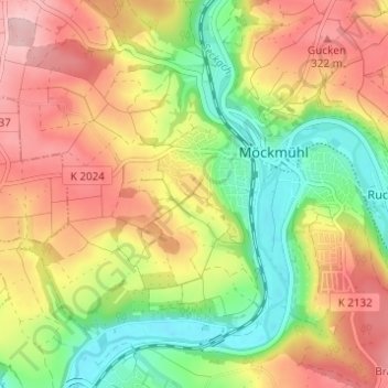 Mapa topográfico Schillerhöhe, altitud, relieve