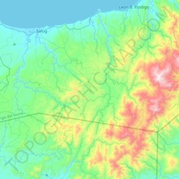 Mapa topográfico Godod, altitud, relieve