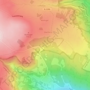 Mapa topográfico Steinernes Haus, altitud, relieve