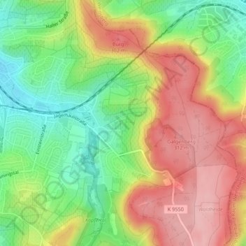 Mapa topográfico Letten, altitud, relieve