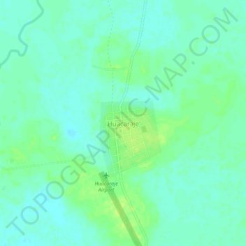 Mapa topográfico Huacaraje, altitud, relieve