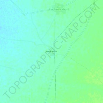 Mapa topográfico Hiran Khuri, altitud, relieve