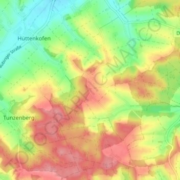 Mapa topográfico Wunder, altitud, relieve