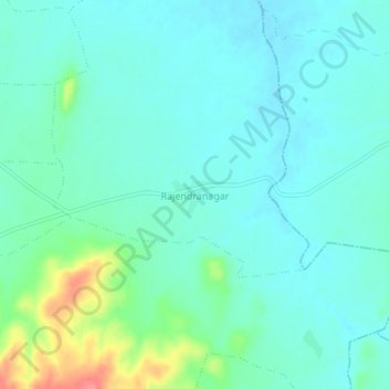 Mapa topográfico Rajendranagar, altitud, relieve