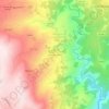 Mapa topográfico Vale das Gatas, altitud, relieve
