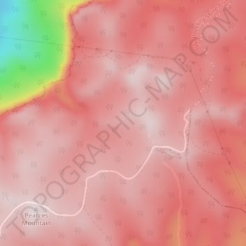 Mapa topográfico Kings Tableland, altitud, relieve