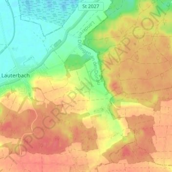 Mapa topográfico Illemad, altitud, relieve