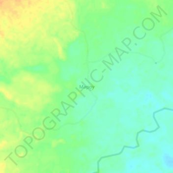 Mapa topográfico Mapoy, altitud, relieve