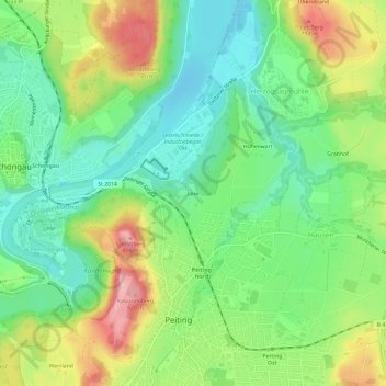 Mapa topográfico Lexe, altitud, relieve