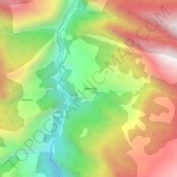 Mapa topográfico Namik, altitud, relieve