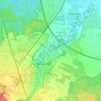 Mapa topográfico Furth, altitud, relieve