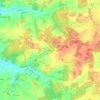 Mapa topográfico Les Martins, altitud, relieve