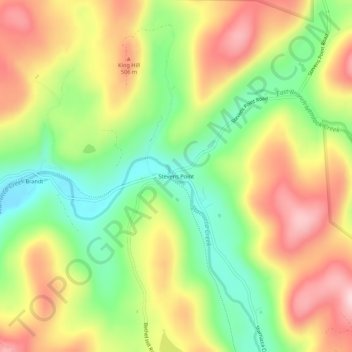 Mapa topográfico Stevens Point, altitud, relieve