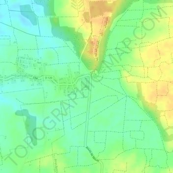 Mapa topográfico La Mahaudière, altitud, relieve