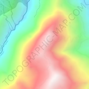 Mapa topográfico El Dorado, altitud, relieve