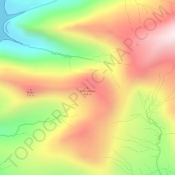 Mapa topográfico Postulakirkja, altitud, relieve