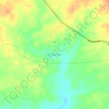 Mapa topográfico Río Verde, altitud, relieve