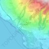 Mapa topográfico Les Avirons, altitud, relieve