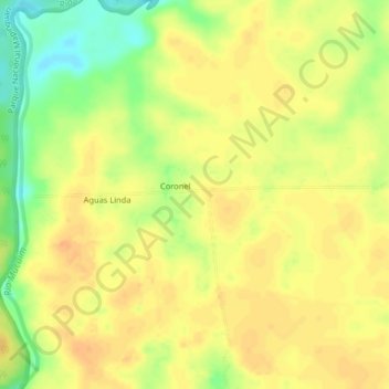 Mapa topográfico Gustavo, altitud, relieve