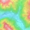Mapa topográfico Canazei, altitud, relieve