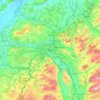 Mapa topográfico Berna, altitud, relieve