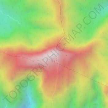 Mapa topográfico Mount Dulang-Dulang, altitud, relieve
