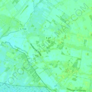Mapa topográfico Heidberg, altitud, relieve