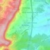 Mapa topográfico Œutrange, altitud, relieve