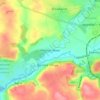 Mapa topográfico Merthyr Mawr, altitud, relieve