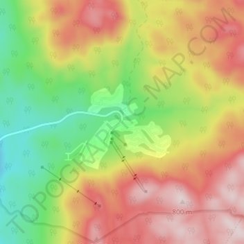 Mapa topográfico Valinouët, altitud, relieve