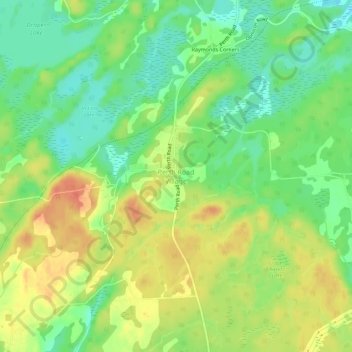 Mapa topográfico Perth Road Village, altitud, relieve