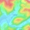 Mapa topográfico Llanfihangel-y-pennant, altitud, relieve