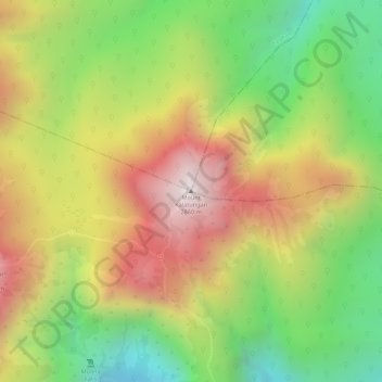 Mapa topográfico Mount Kalatungan, altitud, relieve