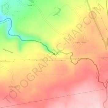 Mapa topográfico Tinago Falls, altitud, relieve