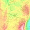 Mapa topográfico Lebrija, altitud, relieve
