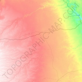 Mapa topográfico Ar Ramadi, altitud, relieve