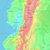 Mapa topográfico Cañar, altitud, relieve