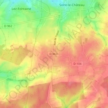 Mapa topográfico L'Épine, altitud, relieve