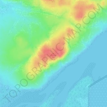 Mapa topográfico Station Hill, altitud, relieve
