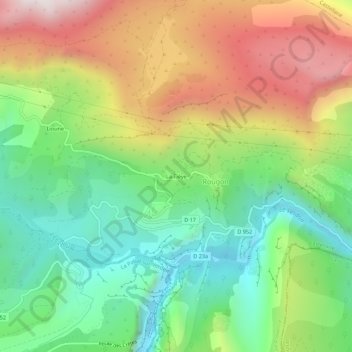 Mapa topográfico La Tièye, altitud, relieve
