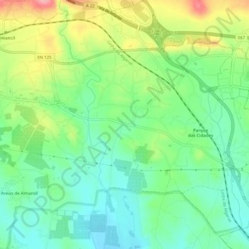 Mapa topográfico Troto, altitud, relieve