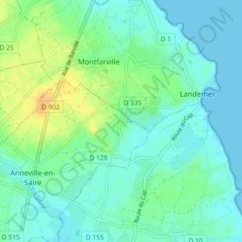 Mapa topográfico Hameau Gilles, altitud, relieve