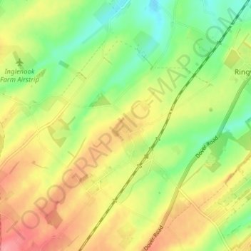 Mapa topográfico Martin, altitud, relieve
